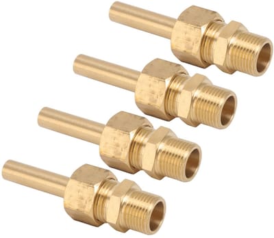 Dailygoods- Waterfontein Sproeier 4PCS - Koper - Lekvrije Verbinding - Hoogwaardige Sterkte - Duurzaam - Voor Vijver - Fonteinmondstuk