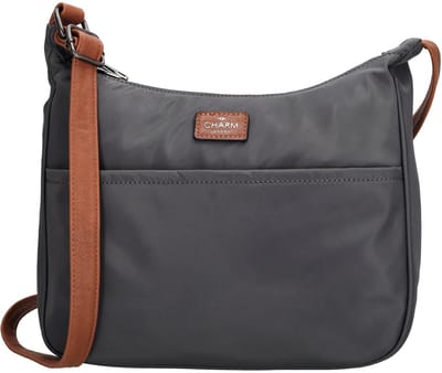 Charm London Buckingham Crossbodytas - Schoudertas - Lichtgewicht - Verstelbare Schouderband - Slimme Indeling - Praktisch - Olifant grijs