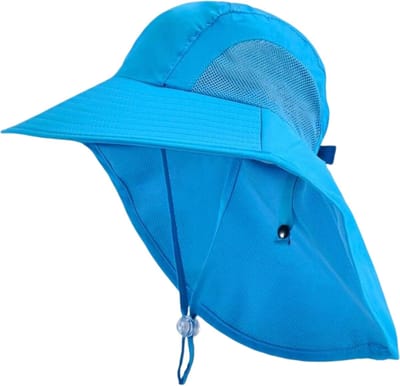 Livano Zonnehoed - Reishoed - UV Beschermende Hoed - Bucket Hat - Festival - Pet - Hoedje Voor Kinderen - Hoofdbescherming - Blauw