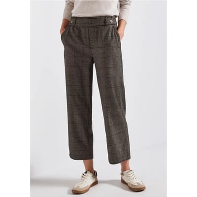 Geruite 7/8 straight legs broek