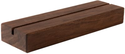 22cm - Houten Houder / Standaard / Menukaarthouder - Type: Breed-Walnoot (geolied)