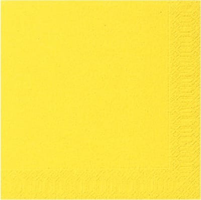 Duni servetten Brilliant Yellow 3-laags 33x33