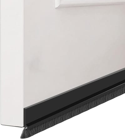 Zelfklevende deurafdichting 100 cm met reinigingsborstel, op maat te snijden tochtstopper, stofdicht en insectenbestendig