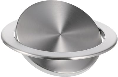 Inbouw Prullenbak Deksel - RVS Klep - Keuken Afval - Ruimtebesparend Ontwerp - 26.8cm Diameter - Zilver
