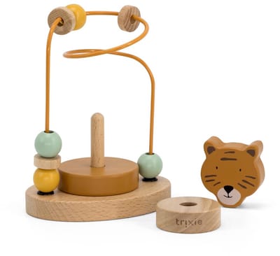 Trixie Houten Kralenframe - Mr. Tiger - Houten Bead Maze - Educatief speelgoed - Voor Jongens & Meisjes - Tijger