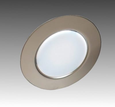 Trango Set van 1 - 12 Volt AC/DC LED Meubelinbouwspot G4E-018 Inbouwlamp, Plafondlamp in Chroom Meubellamp, Inbouwlamp (Vervangende Lamp met MR16, G4, GU5.3 Fitting) Afzuigkap Lamp, Kabinetslamp, enz.