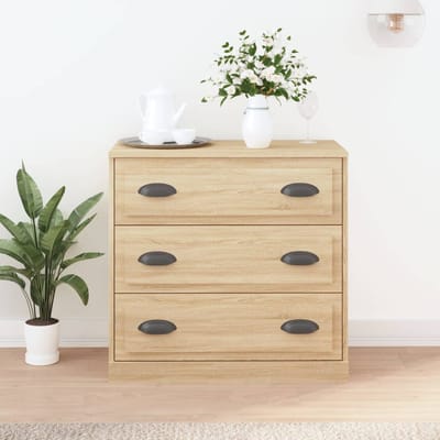 vidaXL - Dressoir - 70x35,5x67,5 - cm - bewerkt - hout - sonoma - eikenkleurig