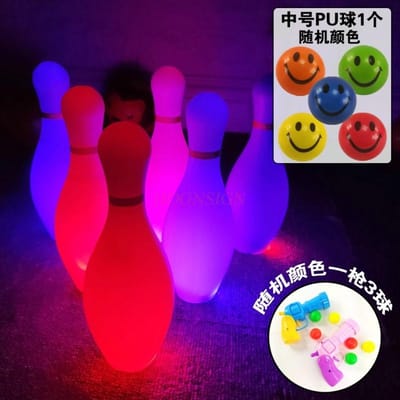 Puzzelbal Speelgoed Voor Kinderen Verlichting Indoor Bowling Set Kleurrijk Cartoon Ouder-Kind Sport Voor Baby's red