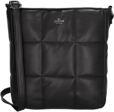 Charm London Manchester Schoudertas - Crossbodytas - Verstelbare Schouderband - Ritsvakken - Zwart