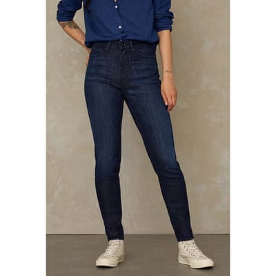 Kings Of Indigo Christina High Gorbi Blue Worn Size: W24L30 | Skinny Outlet | Dames | Blauw