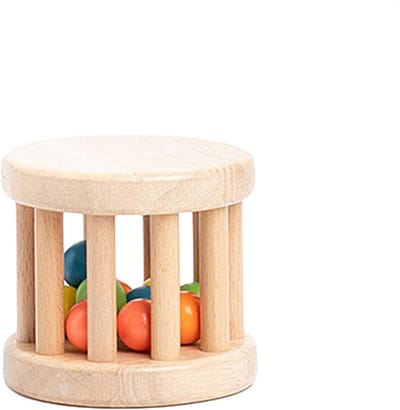 Sensorisch Speelgoed - Regenmaker Hout - Geluid Vorming - Bevordert Muzikaliteit - 9.4 x 8.5 x 1 cm - Houtkleur