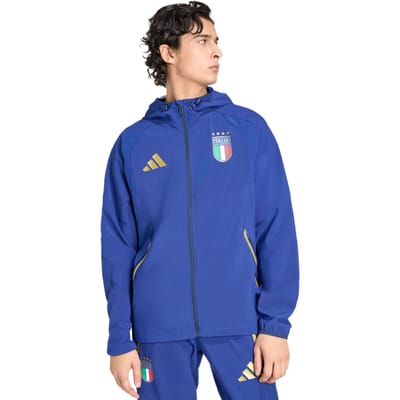 Adidas Italy Trainingspakken Heren - Blauw - Maat L - Poly Woven