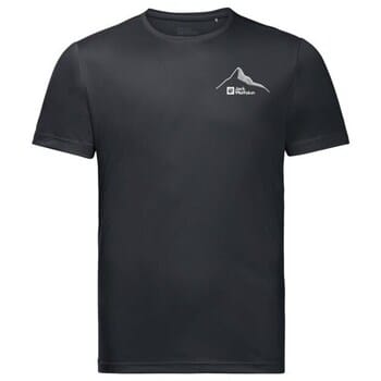 Jack Wolfskin Peak Graphic T-shirt Met Korte Mouwen Zwart S Man