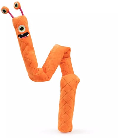 Dog Comets Invaders XXL - Lange Hondenknuffel 150 cm - hondenknuffel groot - knuffel met pieper - Oranje