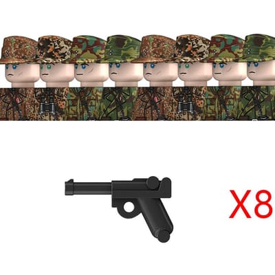 Militaire Seconde Guerre Mondiale Allemand Troupes Blindées Figurines Blocs de Construction Tank Soldats Commandant Guerrier Armes Composants Briques Jouets Enfants