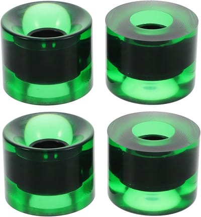 Skateboard Wielen Set - Vervangende Wielen - Straat Skaten - Schokabsorberend Ontwerp - 5.7 cm Diameter - Groen