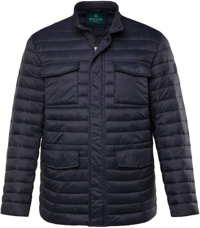 Boston Park - Heren - Gewatteerde jas opstaande kraag zakken - Navy blauw - Maat 52+
