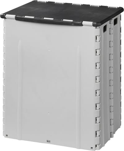 ProPlus Afvalbak met deksel- kunststof - grijs - opvouwbaar - 25 x 31 x 38 cm - 35 liter