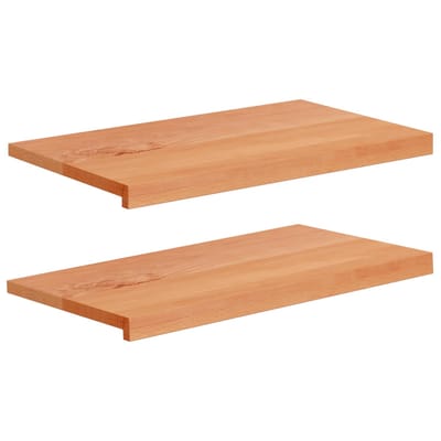 vidaXL - Raamprofielen - 2 - st - Gevoerd - 80 - x - 40 - x - 2 - cm - Massief - beukenhout