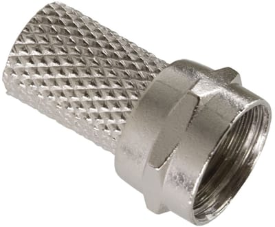 25x F-Connector Schroefbaar – F-Stekker voor RG6 Coaxkabel – Zinken Coax Aansluiting voor TV & Satelliet - 25 Stuks [05028]