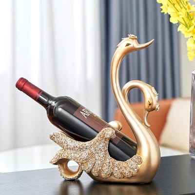 Lichte Luxe Zwaan Wijnrood Wijnrek Decoratie Huis Praktisch Tv-kast Wijnkast Decoratie Opening Huisverwarming Cadeau gray