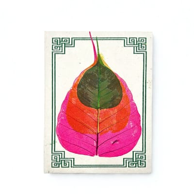 Ancient Wisdom - Notitieboek - Groot lokta notitieboek van gerecycled katoen met 45 pagina's - schrijfboek - journal - schetsboek - ecologisch - notitieblok