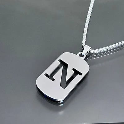 Livano Ketting - Heren - Staal - Nep zilver - Met Hanger - N