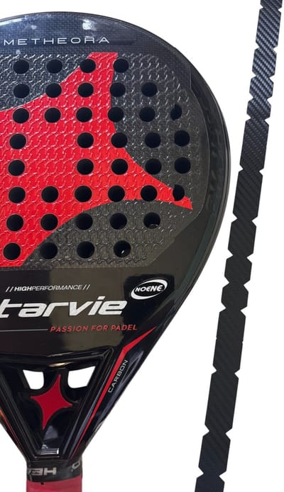 Universele Padelracket Protection Strip - Beschermstrip – Zelfklevend – Carbon Look – Zwart