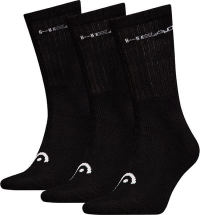 HEAD unisex 3P sokken training zwart
