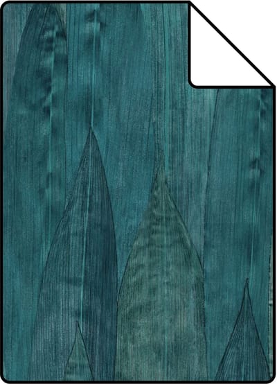 Proefstaal Origin Wallcoverings behang bladeren zeegroen - 26,5 x 21 cm - 347368-S