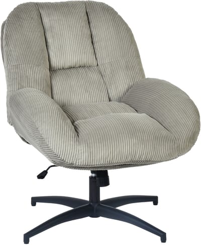 Relaxfauteuil – Draaistoel Corduroy met Kantelfunctie - Grijs