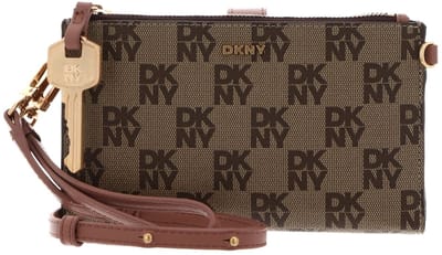 DKNY schoudertas portemonnee Alanna Crossbody Wallet Chino / Hot Cocoa Lichtbruin