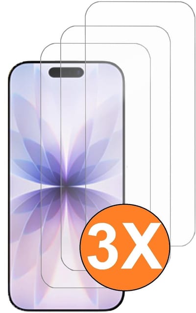 Screenprotector Geschikt voor iPhone 17 screenprotector Beschermglas – gehard glas tempered glass – 3 Stuks