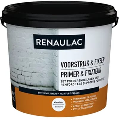 Renaulac Voorstrijk & Fixeer Muurverf - Mat - Kleurloos - 5l