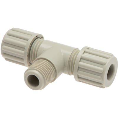 6x4mm & G1/4'' Pa T-stuk Knelfitting Buitendraad 10bar [2 Stuks]