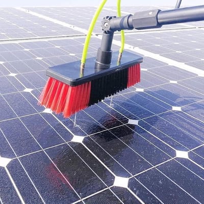 Telescopische harde borstelharen schrobborstel voor diepe reiniging gevelbeplating, dekken, garages en terrassen