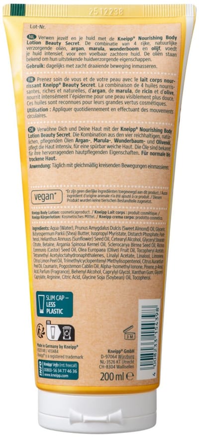 Kneipp Beauty Secret - Nourishing - Body Lotion - Normale tot droge huid - 6 x 200 ml - Voordeelverpakking