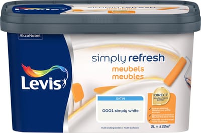 Levis - Simply Refresh Meubels Satin - Wit - 2 L
