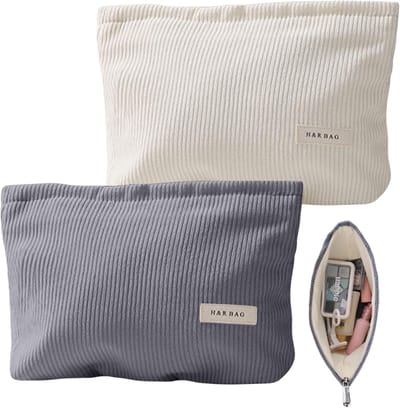 2 Stuks Draagbare Veelzijdige Ritstas voor Vrouwen, Ideaal voor Thuisgebruik, Make-up Tas en Reistas, Geschikt voor Cosmetica en Accessoires