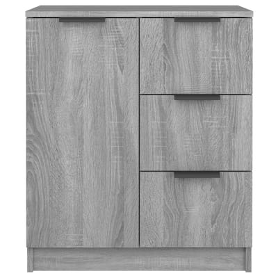 vidaXL - Dressoir - 60x30x70 - cm - bewerkt - hout - grijs - sonoma - eiken