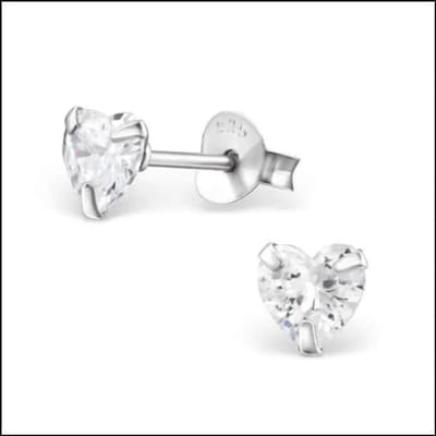 Aramat Jewels | Oorbellen | 925 Zilveren Zirkonia Oorbellen Luxe - Sprankelende Oorstekers | 4mm / Roze | |6mm | Zilver | Kinderen, Volwassenen | Verkleurd niet