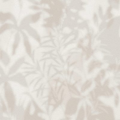 Ton sur ton behang Profhome 781514-GU vliesbehang hardvinyl warmdruk in reliëf gestructureerd met bloemmotief mat grijs beige 5,33 m2