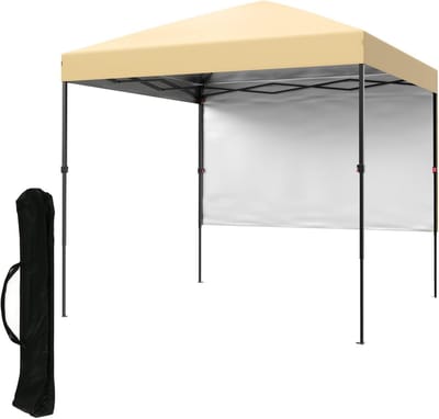 Professionele Pop-up Partytent 2.5x2.5m - Waterdicht & UV-bestendig - Met Zijwand - Verstelbare Hoogte - Inclusief Draagtas, Zandzakken & Haringen