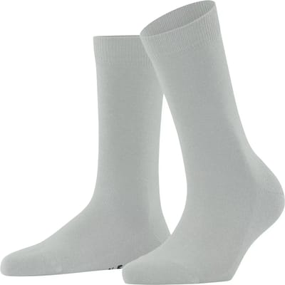 FALKE Family eenkleurig katoen sokken dames grijs - maat 35-38