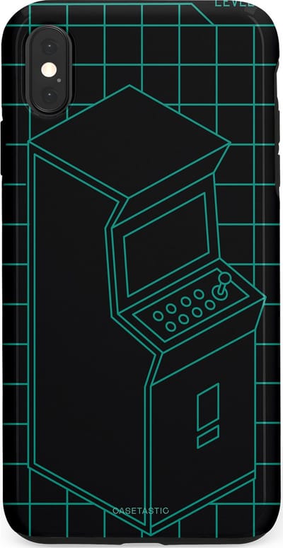 Casetastic Hoesje Geschikt voor Apple iPhone Xs Max - Stijlvolle Beschermende Duo-layer Case - Retro joystick