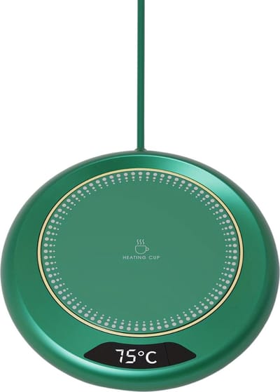 Nivard Cup Warmer - Mok Warmer - Mug Warmer - Koffie Warmer - Verwarmde Onderzetter - Koffie Warmhouder - Koffiekop Verwarmer - Kop Warmer - USB - Kopjes - Thee - Groen