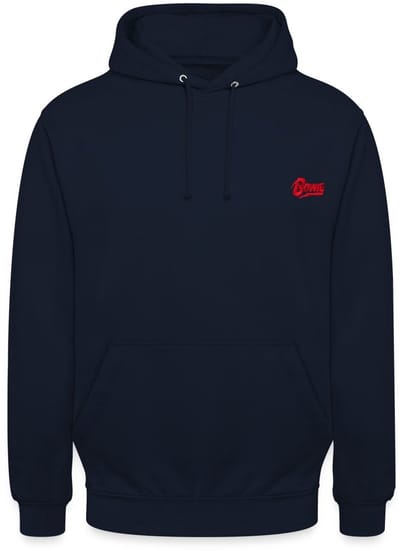 David Bowie Logo Als Borduurmotief Hoodie Unisex