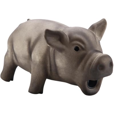 Schattige varken knorrende piep latex huisdier kauwspeeltjes voor hondenpuppy's(Zwart) gray