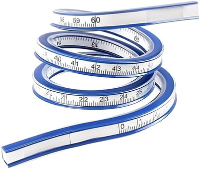 Allecto - Flexibele Curved Ruler - 60 cm - Perfect voor Tailoring en Ontwerpen - Nauwkeurig - Creatief - Handig voor Scholen en Professionals - Tra...