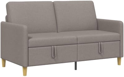 vidaXL - Sofa - met - Opbergruimte - Taupe - 152 - x - 78 - x - 87 - cm - Polyester